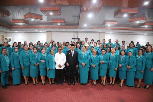 Pelantikan pengurus TP-PKK Periode 2025 - 2030 dan serah terima jabatan Pj Ketua TP-PKK dengan Ketua TP-PKK defenitif Jumat, 14 Maret 2025